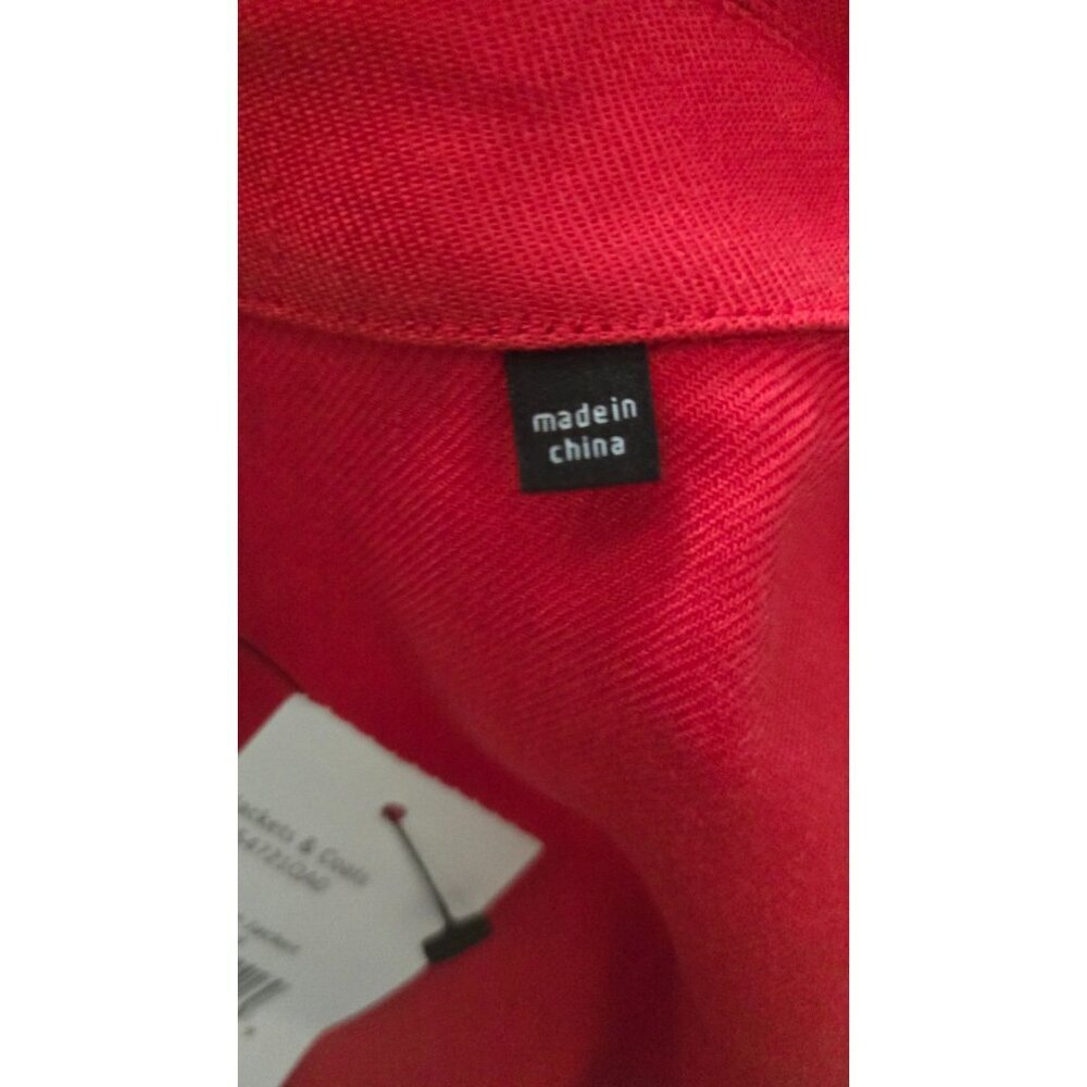 CAbi Perfect Red Valentine Linen Blend Button Jacket size XS - Picture 9 of 9